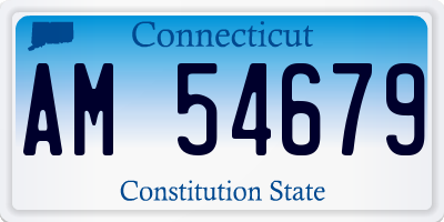 CT license plate AM54679