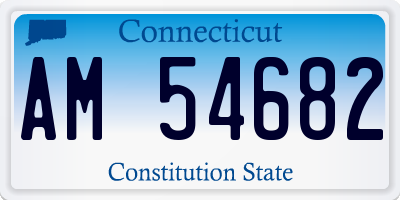 CT license plate AM54682