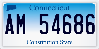 CT license plate AM54686