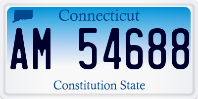 CT license plate AM54688