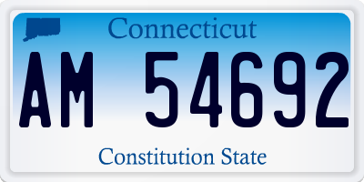 CT license plate AM54692