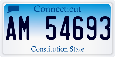 CT license plate AM54693
