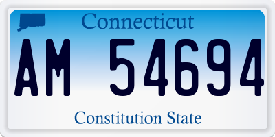 CT license plate AM54694