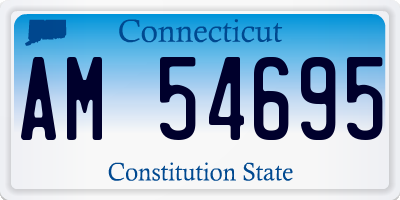 CT license plate AM54695