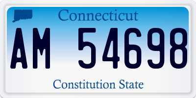 CT license plate AM54698