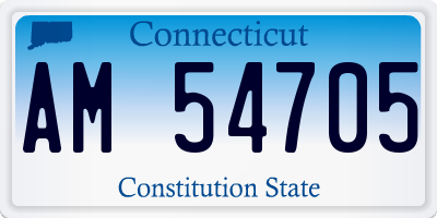 CT license plate AM54705