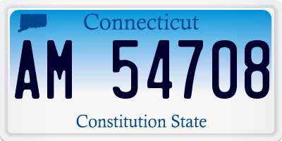 CT license plate AM54708