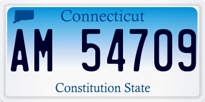 CT license plate AM54709