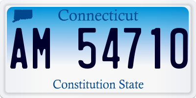 CT license plate AM54710