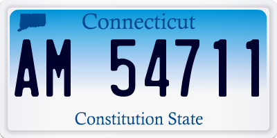 CT license plate AM54711
