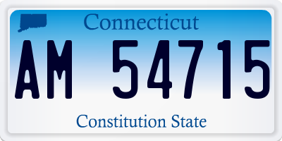 CT license plate AM54715