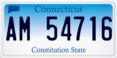CT license plate AM54716