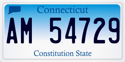 CT license plate AM54729