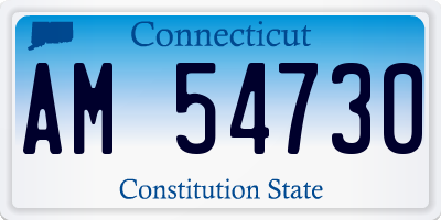 CT license plate AM54730