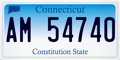 CT license plate AM54740