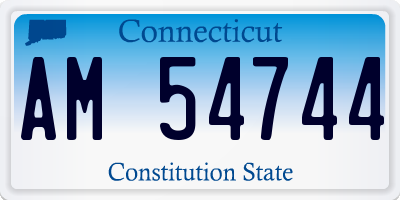 CT license plate AM54744