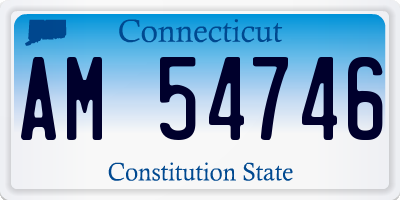 CT license plate AM54746