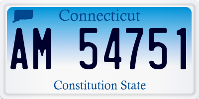 CT license plate AM54751