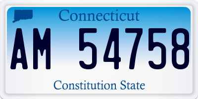 CT license plate AM54758