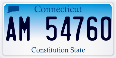 CT license plate AM54760
