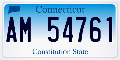 CT license plate AM54761