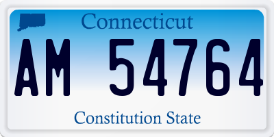 CT license plate AM54764