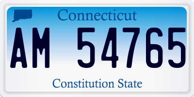 CT license plate AM54765