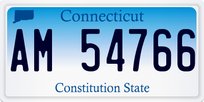 CT license plate AM54766