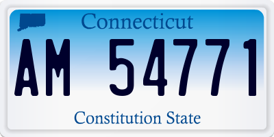 CT license plate AM54771