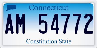 CT license plate AM54772
