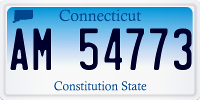 CT license plate AM54773