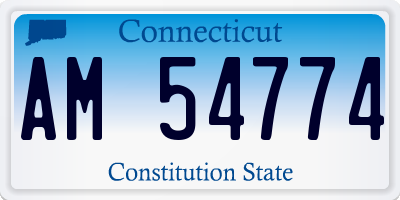 CT license plate AM54774