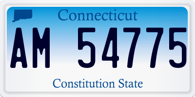 CT license plate AM54775
