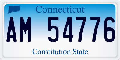 CT license plate AM54776