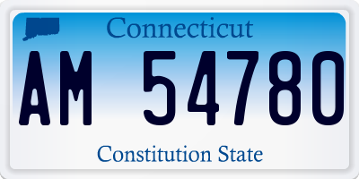 CT license plate AM54780
