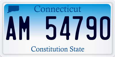 CT license plate AM54790
