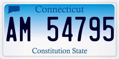CT license plate AM54795