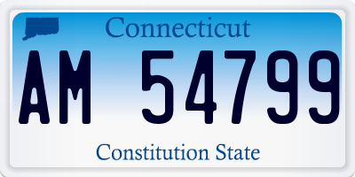 CT license plate AM54799