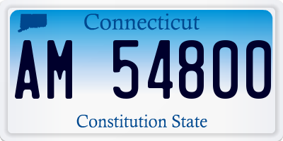 CT license plate AM54800