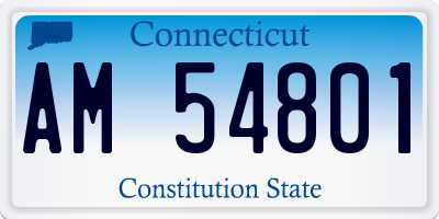 CT license plate AM54801