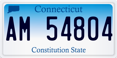 CT license plate AM54804