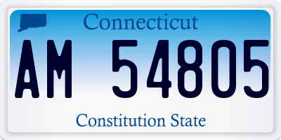 CT license plate AM54805