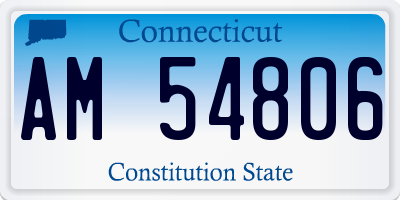 CT license plate AM54806