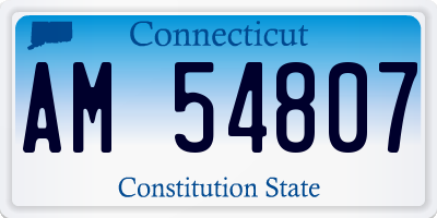 CT license plate AM54807