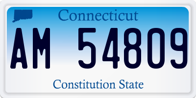 CT license plate AM54809
