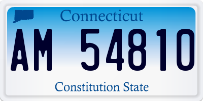 CT license plate AM54810
