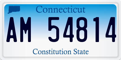 CT license plate AM54814