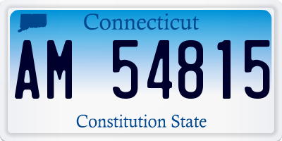 CT license plate AM54815