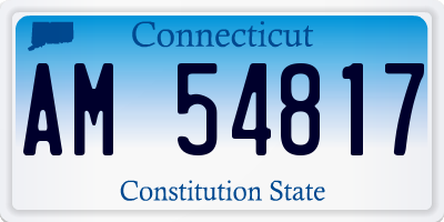 CT license plate AM54817