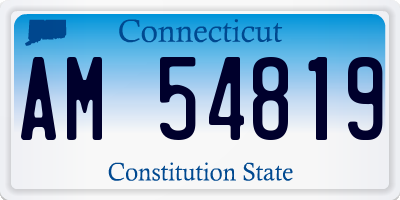 CT license plate AM54819
